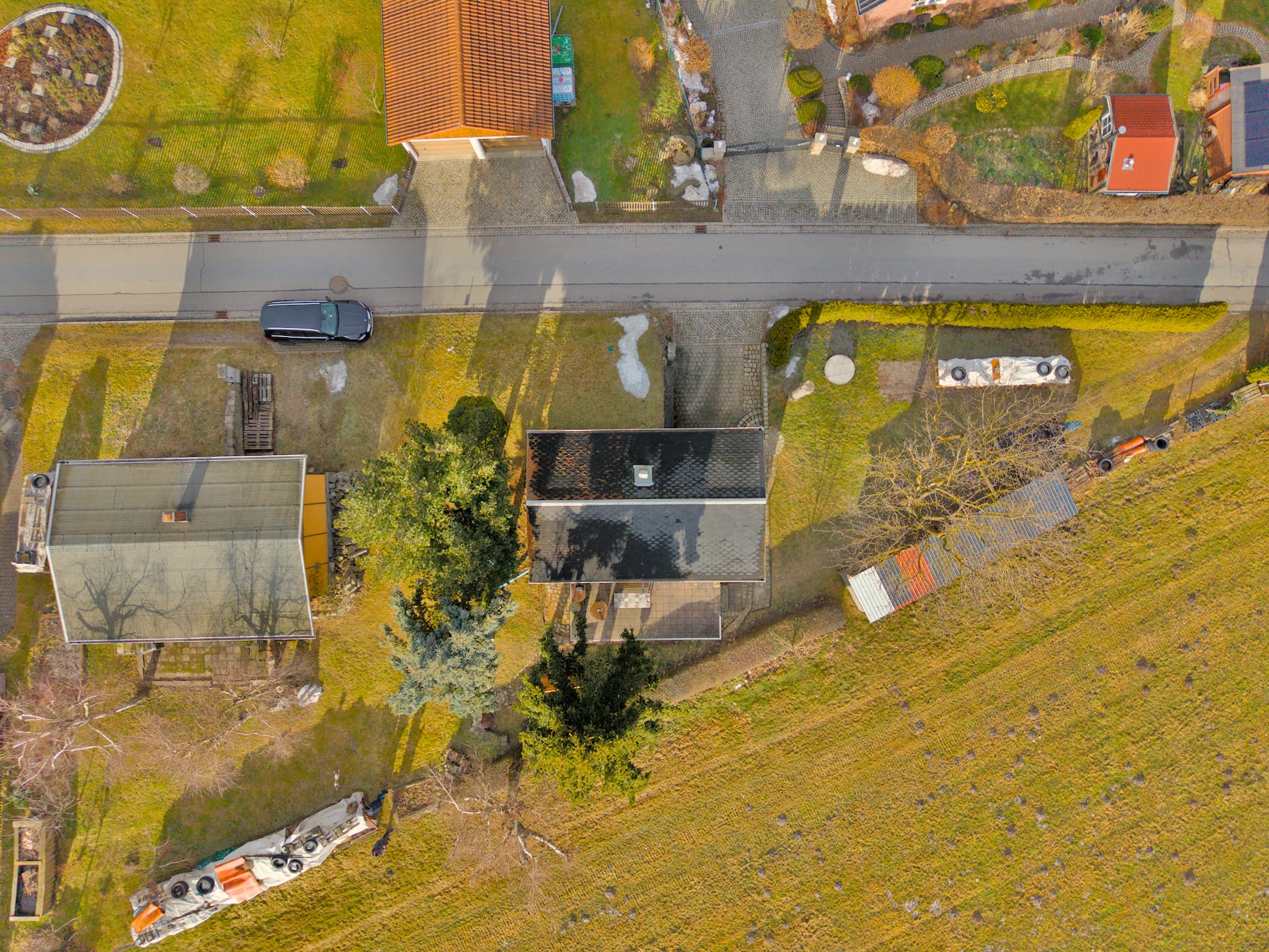 Luftaufnahme Grundstück Top-Down Dresden